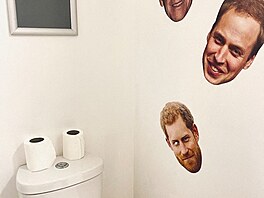 Na toalet se na nájemníky bude dívat princ William a jeho bratr Harry.