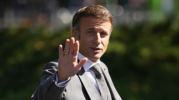 Francouzsk prezident Emmanuel Macron se astn summitu Evropskho politickho...