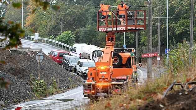 Vstavba okrun kiovatky na silnici I/62 v Krsnm Bezn v st nad Labem (jen 2023)