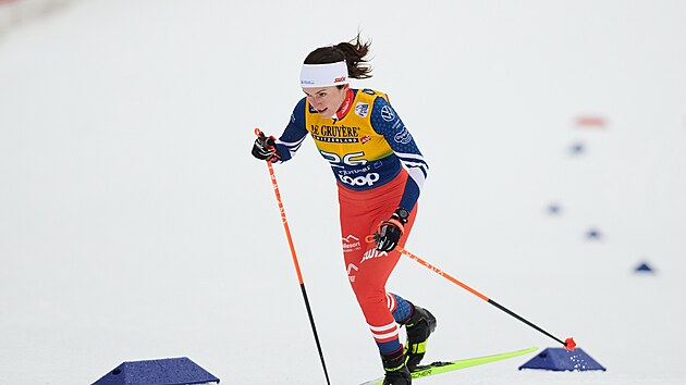 Bkyn na lych Kateina Razmov bhem Tour de Ski.