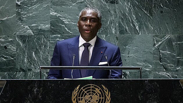 Viceprezident Rovnkov Guineje Teodoro Nguema Obiang Mangue (21. z 2023)