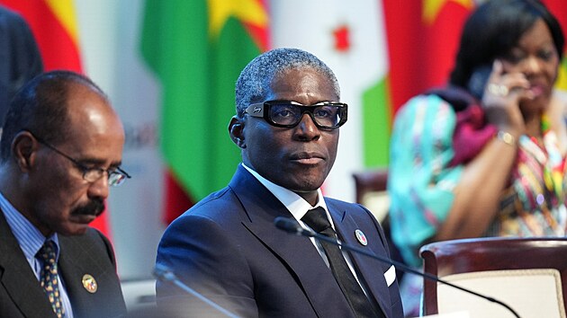 Viceprezident Rovnkov Guineje Teodoro Nguema Obiang Mangue (28. ervence 2023)