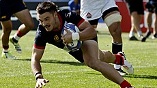 Argentinský ragbista Mateo Carreras v utkání proti Japonsku.