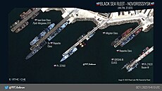 Rusko pesouvá své válené lod ze Sevastopolu do Novorossijsku. (1. íjna 2023)