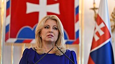 Prezidentka Zuzana aputová se 2. íjna 2023 v Bratislav vyjádila k výsledkm...