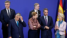 Chorvatský premiér Andrej Plenkovi, maarský premiér Viktor Orbán, dánská...