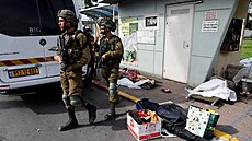 Izraelská armáda reaguje na útok palestinských komand. (7. íjna 2023)