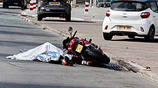 Obtí palestinského útoku se stal motorká. (7. íjna 2023)