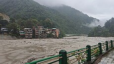 Záplavy v indickém stát Sikkim (4. íjna 2023)