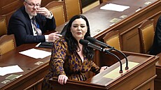 Poslankyně STAN Barbora Urbanová vystupuje ve Sněmovně (20.4.2023)
