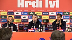 Tisková konference české fotbalové reprezentace k nominaci na říjnové zápasy...