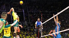 Momentka ze zápasu olympijské kvalifikace Brazílie - esko