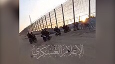 Hamás zveejnil video zachycující pechod jeho jedntek do Izraele