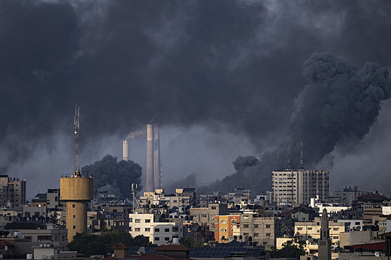 Zkáza zpsobená izraelským leteckým bombardováním ve Pásmu Gaza (11. íjna 2023)
