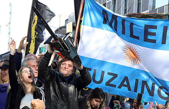 Javier Milei v Buenos Aires (25. záí 2023)