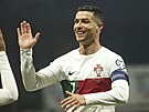 SPOKOJENOST. Portugalský kapitán Cristiano Ronaldo po vsteleném góu na hiti...