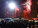 Nmecká policie dohlíí na propalestinské demonstranty v Berlín. (18. íjna...