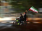 Lidé protestují proti Izraeli v Teheránu. (17. íjna 2023)