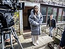 Sára Affaová bhem natáení seriálu Za domem v lese.