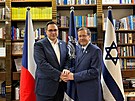 Ministr Lipavský s izraelským prezidentem Jicchakem Herzogem (10. íjna 2023)