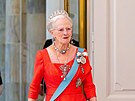 Dánská královna Margrethe II. na oslav osmnáctin vnuka, prince Christiana...