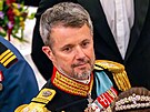 Dánský korunní princ Frederik na oslav osmnáctin syna, prince Christiana...