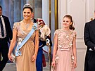 védská korunní princezna Victoria a princezna Estelle na oslav osmnáctin...