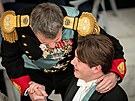 Dánský korunní princ Frederik a princ Christian na oslav jeho osmnáctin...