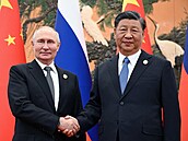 Putin se v Pekingu seel s ínským prezidentem Si in-pchingem. (18. íjna 2023)