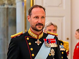 Norský korunní princ Haakon na oslav osmnáctin dánského prince Christiana...