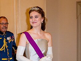 Belgická korunní princezna Elisabeth na oslav osmnáctin dánského prince...