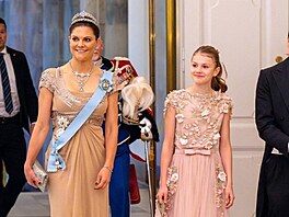 védská korunní princezna Victoria a princezna Estelle na oslav osmnáctin...