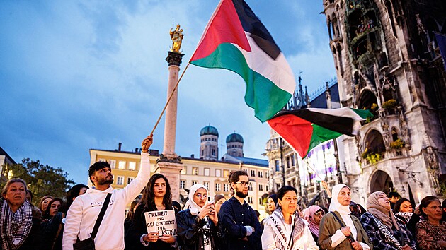 Propalestinsk protest v Mnichov (9. jna 2023)