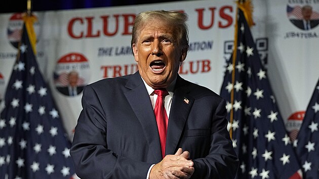 Donald Trump na pedvolebnm mtinku na Florid (11. jna 2023)