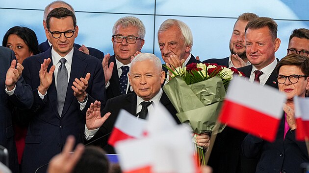 Předseda polské vládní strany Právo a spravedlnost (PiS) Jaroslaw Kaczyński (15. října 2023)