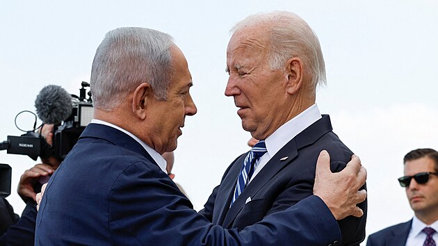 Prezident USA Joe Biden piletl do Tel Avivu, setk se s izraelskm premirem Benjaminem Netanjahuem. (18. jna 2023)
