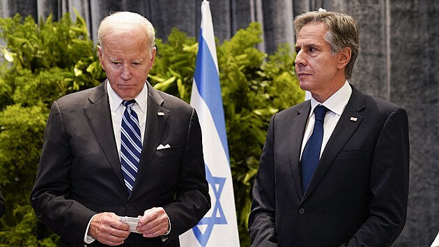 Prezident USA Joe Biden piletl do Tel Avivu. Spolu s nm Izrael navtvuje i americk ministr zahrani Antony Blinken. (18. jna 2023)