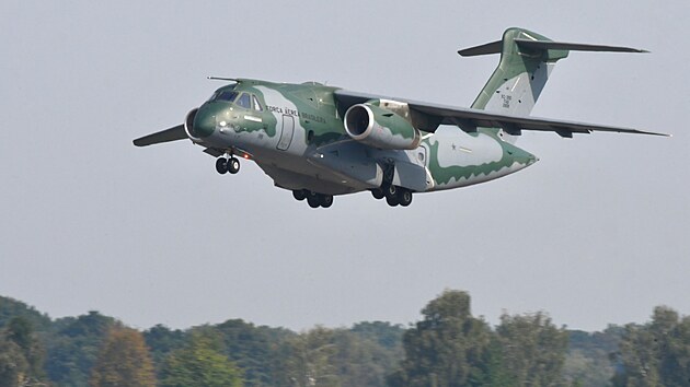 Transportní letoun C-390 Millennium brazilského výrobce Embraer na Dnech NATO v Ostravě 2023