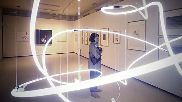 Jedinou v�jimkou mezi autory 20. stolet� je aktu�ln� instalace, za kterou stoj� vizu�ln� um�lec Pavel Korbi�ka.