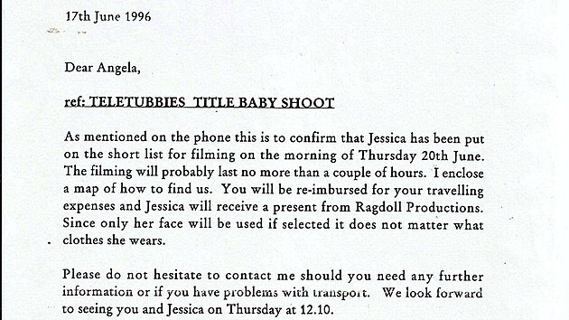 Jess Smithov ukzala smlouvu z roku 1996, dky kter se stala na nkolik let slunkem v poadu Teletubbies.