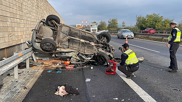 Nehoda na dálnici D8 (10. října 2023)