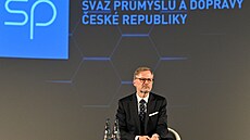 Premiér Petr Fiala zahájil snm Svazu prmyslu a dopravy v areálu brnnského...