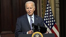 Americký prezident Joe Biden se vyjádil k situaci v Izraeli v Bílém dom ped...