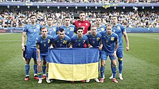 Ukrajintí fotbalisté ped kvalifikaním utkáním na mistrovství Evropy proti...