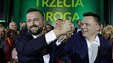 Lídi polské strany Tetí cesta Wadysaw Marcin Kosiniak-Kamysz a Szymon...