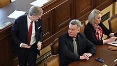 Mimo�ádná sch�ze Sn�movny p�ed hlasováním o ned�v��e vlád� 17. �íjna 2023