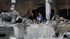 Zniené budovy po izraelských úderech na Gazu (10. íjna 2023)