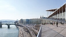 Výhled z budoucí Vltavské filharmonie