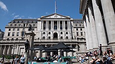 Budova Bank of England v Londýn (10. srpna 2023)