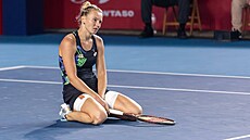 Kateina Siniaková ve finále turnaje v Hongkongu.